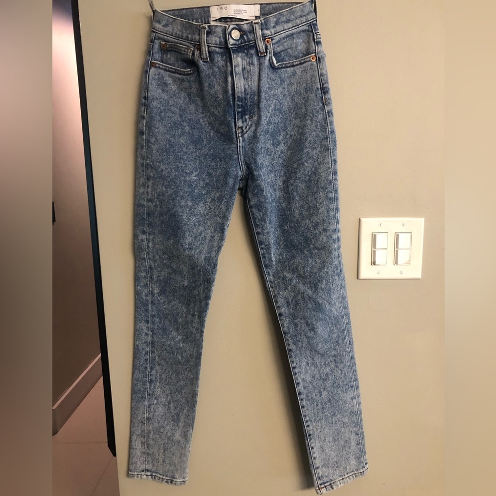 IRO Light Blue Blue-Wash High-Rise Skinny Jeans